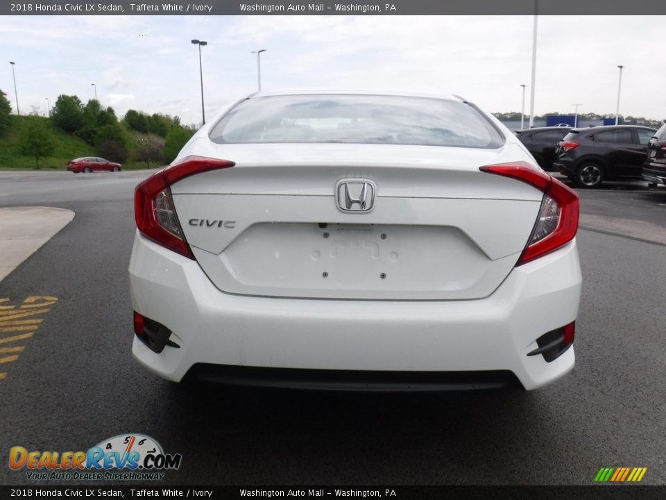 2018 Honda Civic LX Sedan Taffeta White / Ivory Photo #8