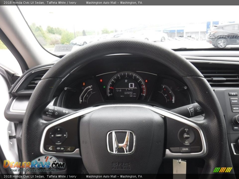 2018 Honda Civic LX Sedan Taffeta White / Ivory Photo #18