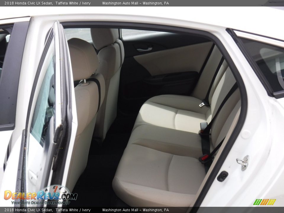 2018 Honda Civic LX Sedan Taffeta White / Ivory Photo #24