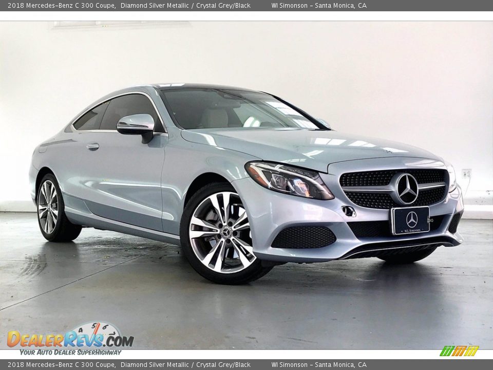 2018 Mercedes-Benz C 300 Coupe Diamond Silver Metallic / Crystal Grey/Black Photo #34