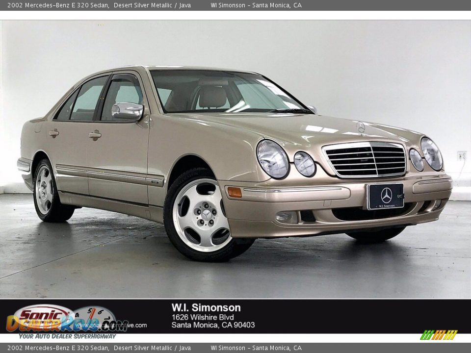 2002 Mercedes-Benz E 320 Sedan Desert Silver Metallic / Java Photo #1