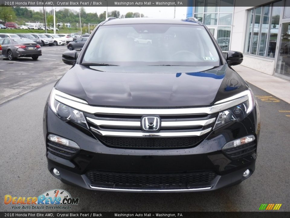 2018 Honda Pilot Elite AWD Crystal Black Pearl / Black Photo #5