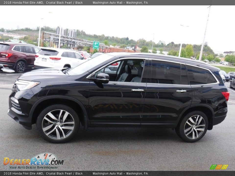 2018 Honda Pilot Elite AWD Crystal Black Pearl / Black Photo #7