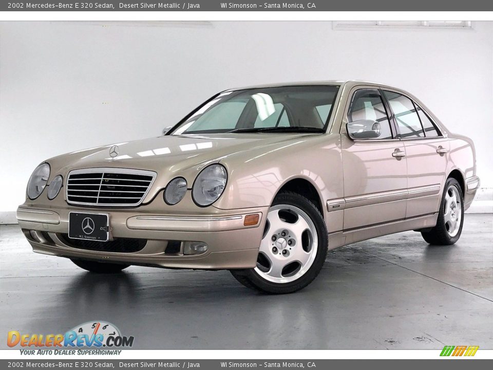 2002 Mercedes-Benz E 320 Sedan Desert Silver Metallic / Java Photo #12
