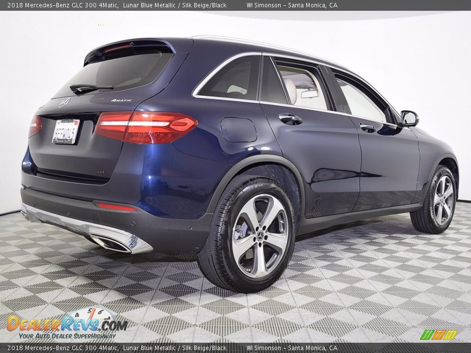 2018 Mercedes-Benz GLC 300 4Matic Lunar Blue Metallic / Silk Beige/Black Photo #4