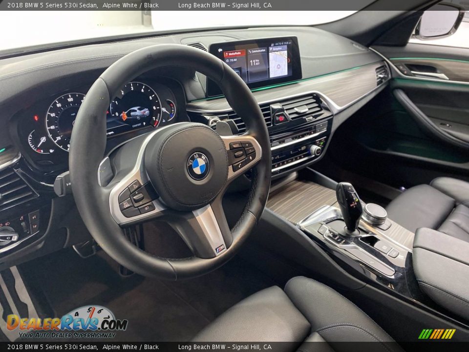 2018 BMW 5 Series 530i Sedan Alpine White / Black Photo #16