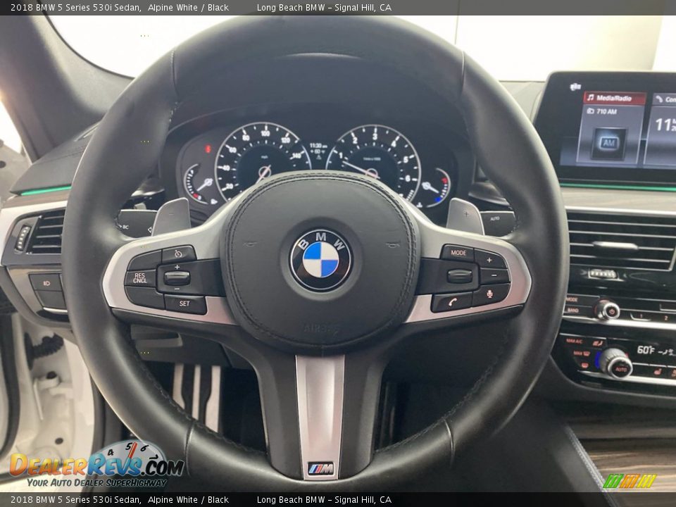 2018 BMW 5 Series 530i Sedan Alpine White / Black Photo #18