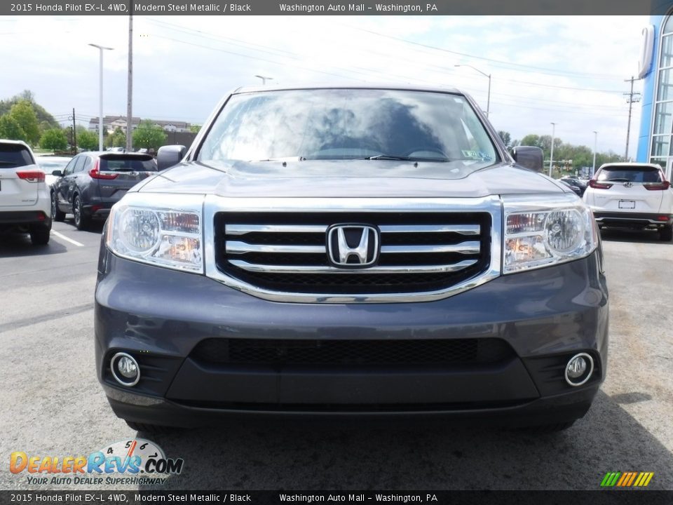 2015 Honda Pilot EX-L 4WD Modern Steel Metallic / Black Photo #4