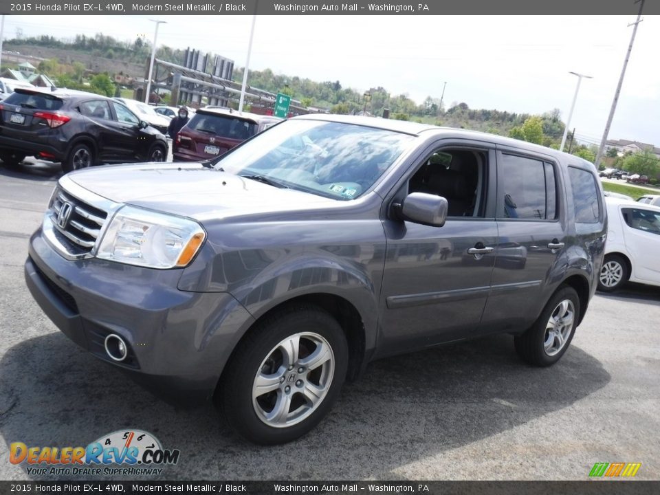 2015 Honda Pilot EX-L 4WD Modern Steel Metallic / Black Photo #5