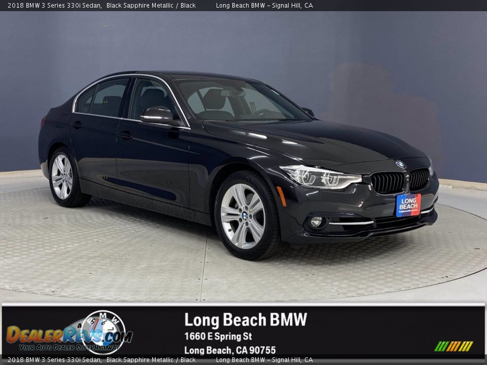 2018 BMW 3 Series 330i Sedan Black Sapphire Metallic / Black Photo #1