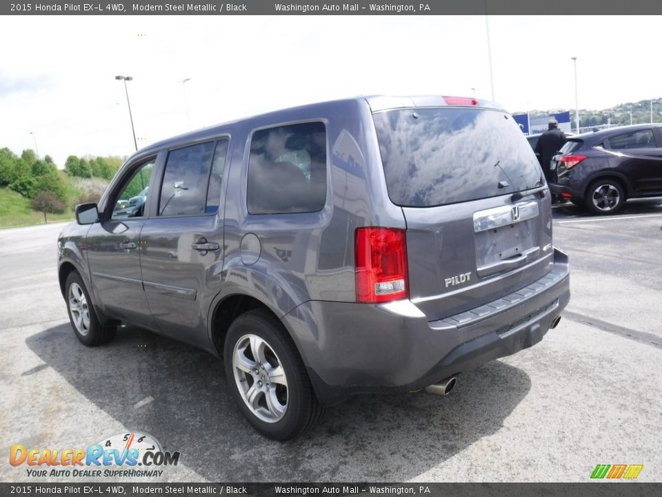 2015 Honda Pilot EX-L 4WD Modern Steel Metallic / Black Photo #7