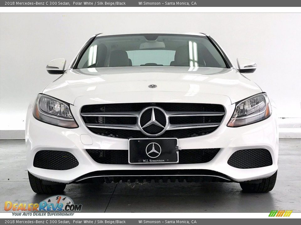 2018 Mercedes-Benz C 300 Sedan Polar White / Silk Beige/Black Photo #2