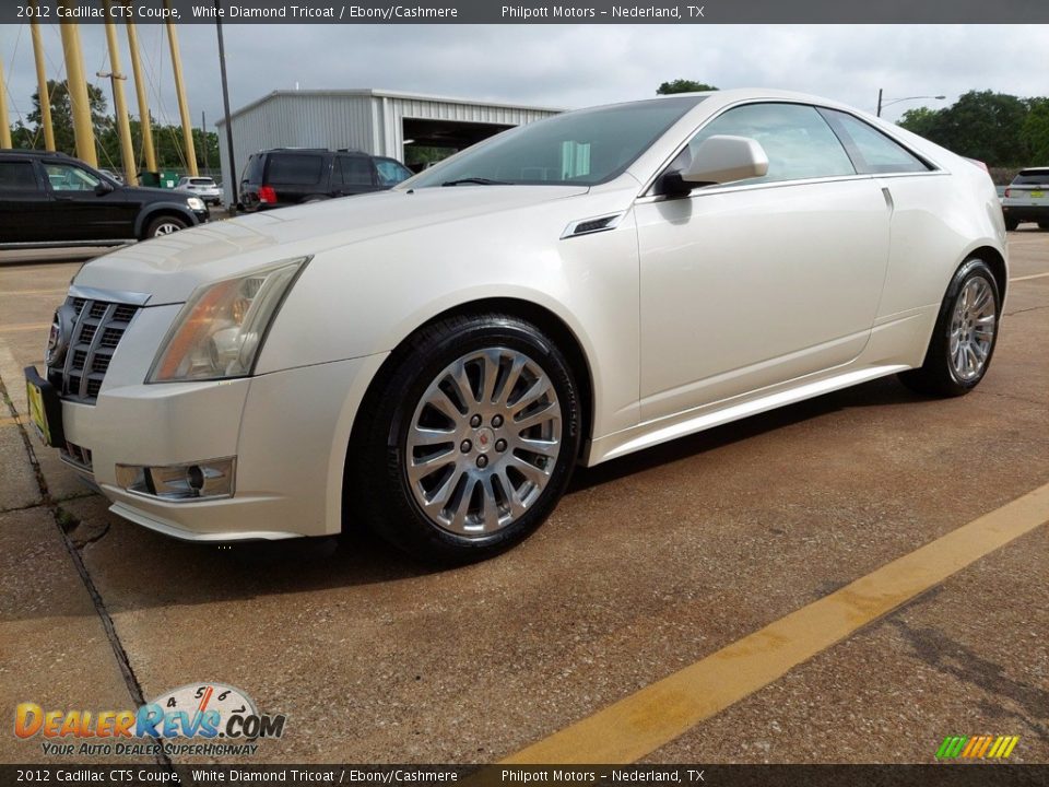 2012 Cadillac CTS Coupe White Diamond Tricoat / Ebony/Cashmere Photo #2