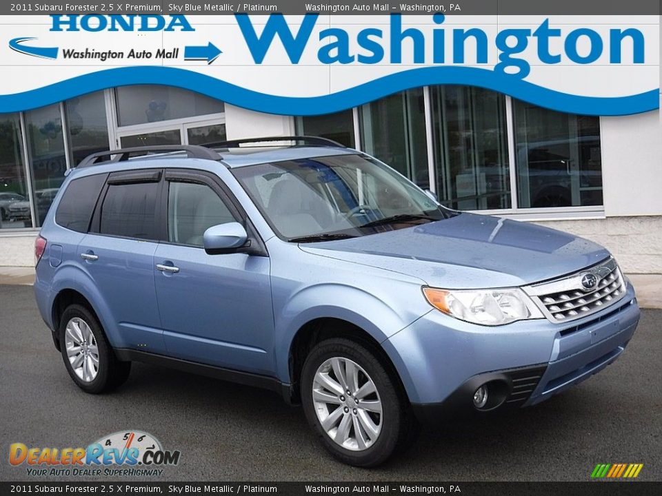 2011 Subaru Forester 2.5 X Premium Sky Blue Metallic / Platinum Photo #1