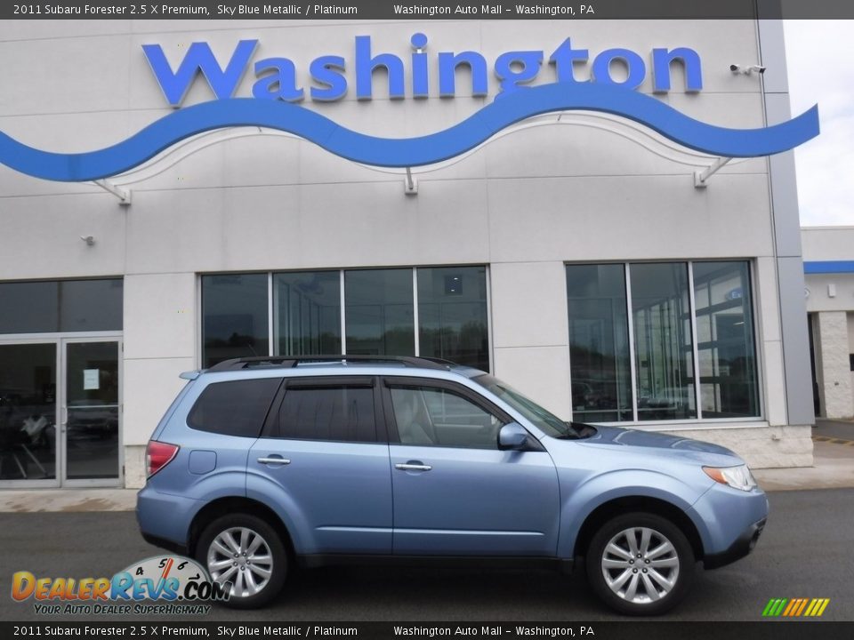 2011 Subaru Forester 2.5 X Premium Sky Blue Metallic / Platinum Photo #2