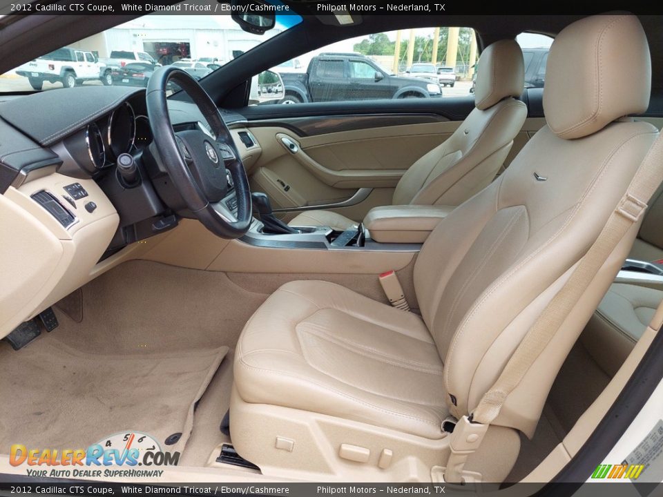 2012 Cadillac CTS Coupe White Diamond Tricoat / Ebony/Cashmere Photo #4