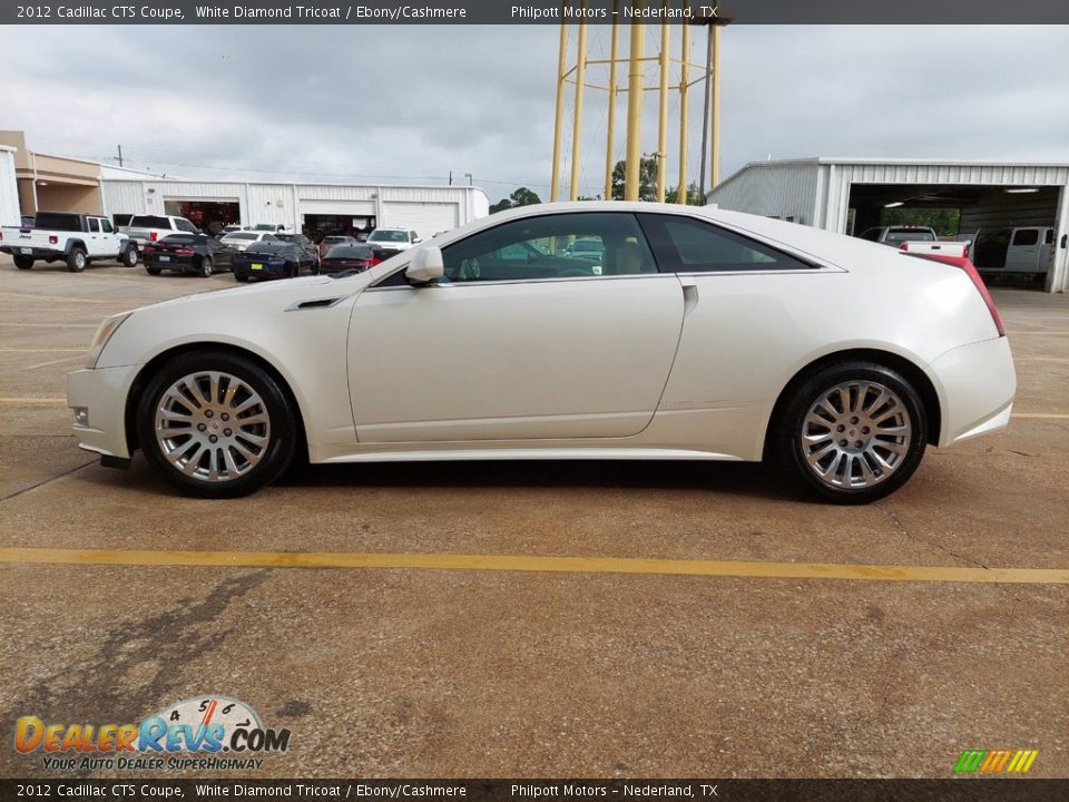 2012 Cadillac CTS Coupe White Diamond Tricoat / Ebony/Cashmere Photo #5