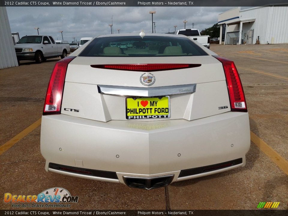 2012 Cadillac CTS Coupe White Diamond Tricoat / Ebony/Cashmere Photo #6