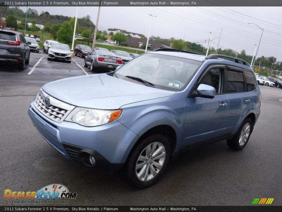 2011 Subaru Forester 2.5 X Premium Sky Blue Metallic / Platinum Photo #6