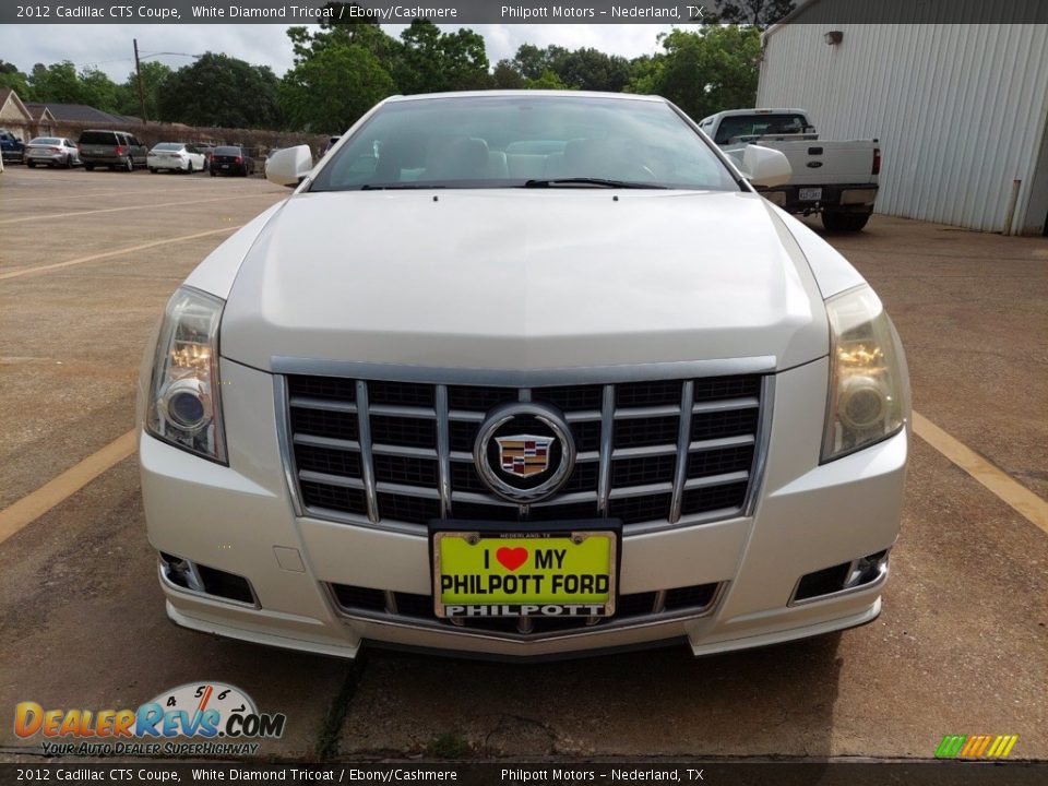 2012 Cadillac CTS Coupe White Diamond Tricoat / Ebony/Cashmere Photo #7