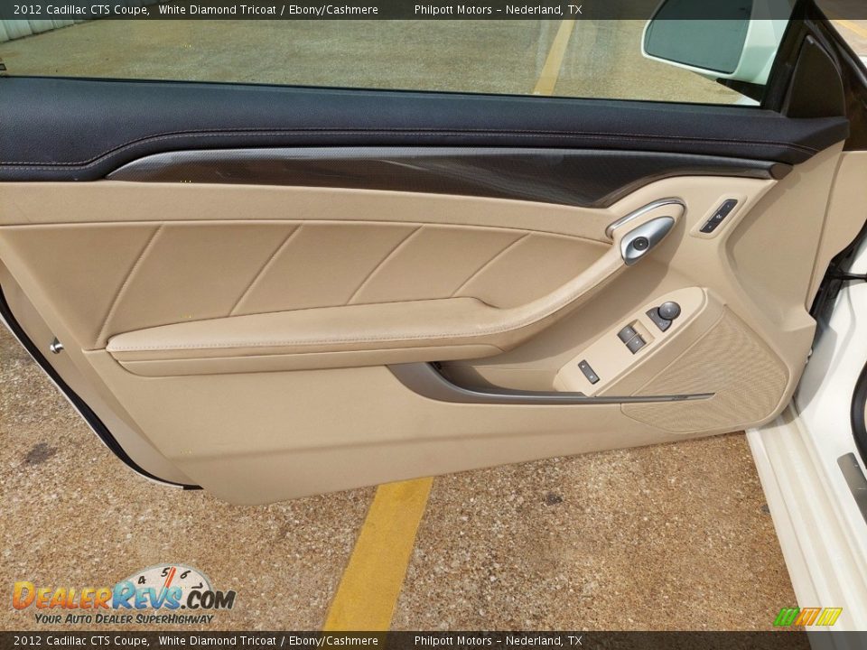 2012 Cadillac CTS Coupe White Diamond Tricoat / Ebony/Cashmere Photo #11