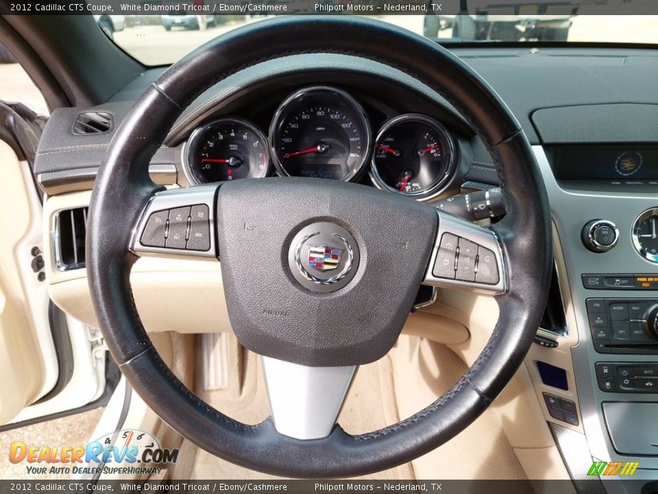 2012 Cadillac CTS Coupe White Diamond Tricoat / Ebony/Cashmere Photo #13