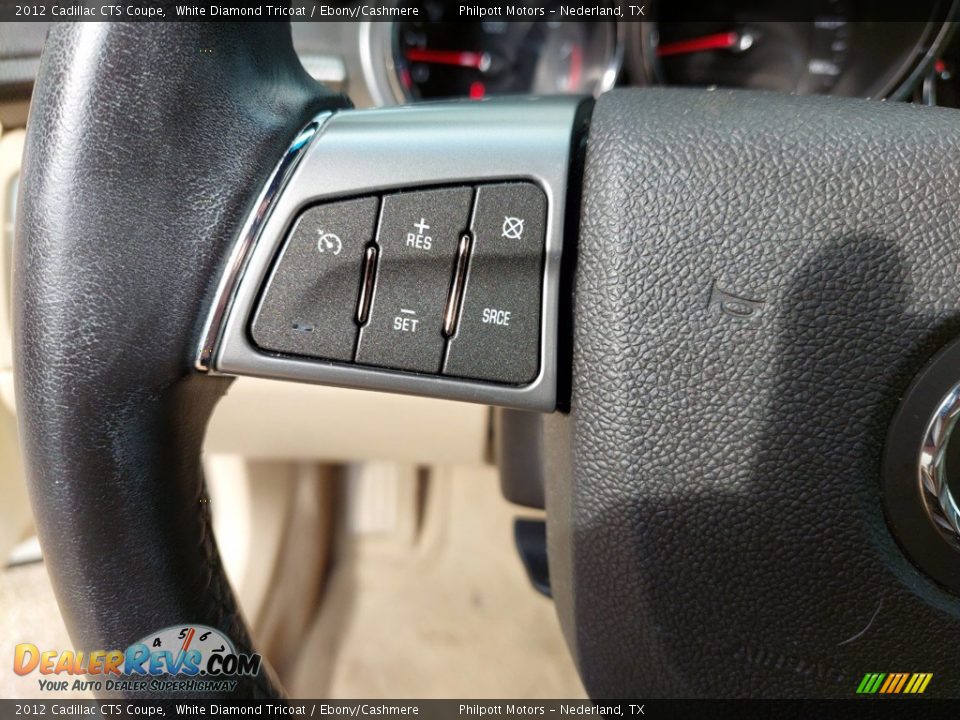 2012 Cadillac CTS Coupe White Diamond Tricoat / Ebony/Cashmere Photo #14