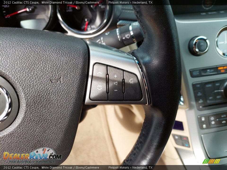 2012 Cadillac CTS Coupe White Diamond Tricoat / Ebony/Cashmere Photo #15