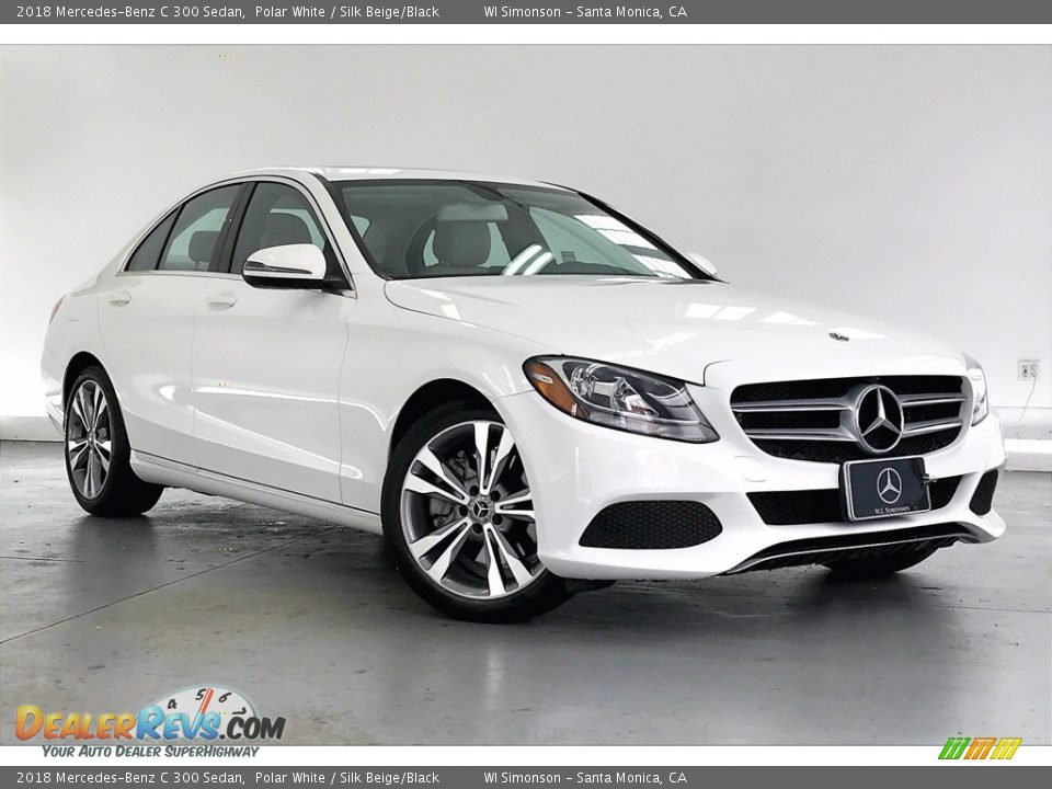 2018 Mercedes-Benz C 300 Sedan Polar White / Silk Beige/Black Photo #34