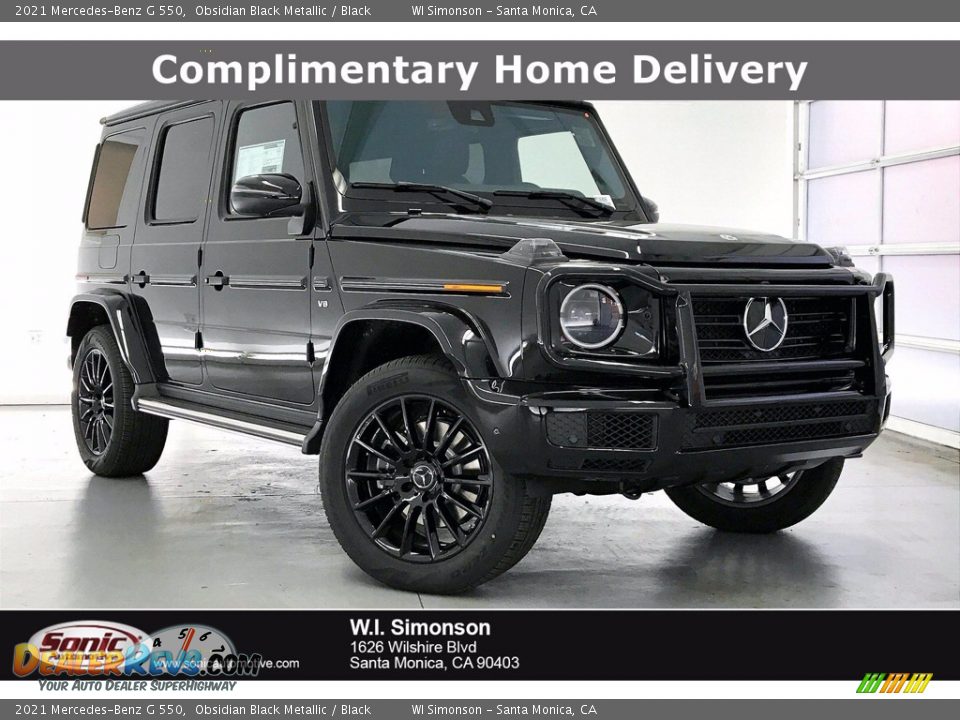 2021 Mercedes-Benz G 550 Obsidian Black Metallic / Black Photo #1