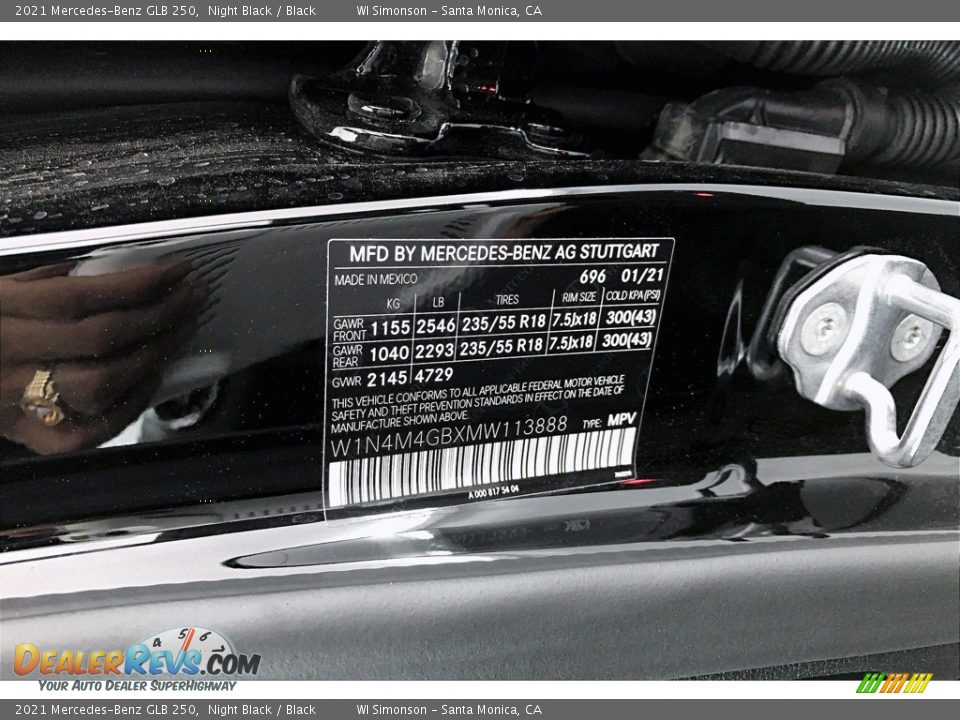 2021 Mercedes-Benz GLB 250 Night Black / Black Photo #11