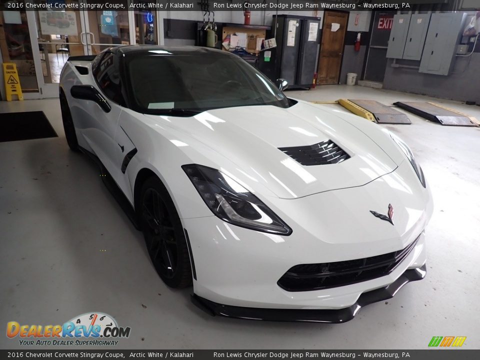 2016 Chevrolet Corvette Stingray Coupe Arctic White / Kalahari Photo #7