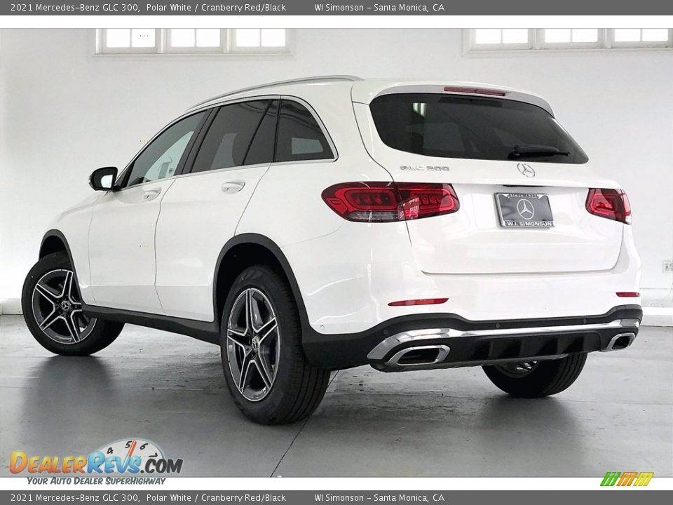 2021 Mercedes-Benz GLC 300 Polar White / Cranberry Red/Black Photo #2