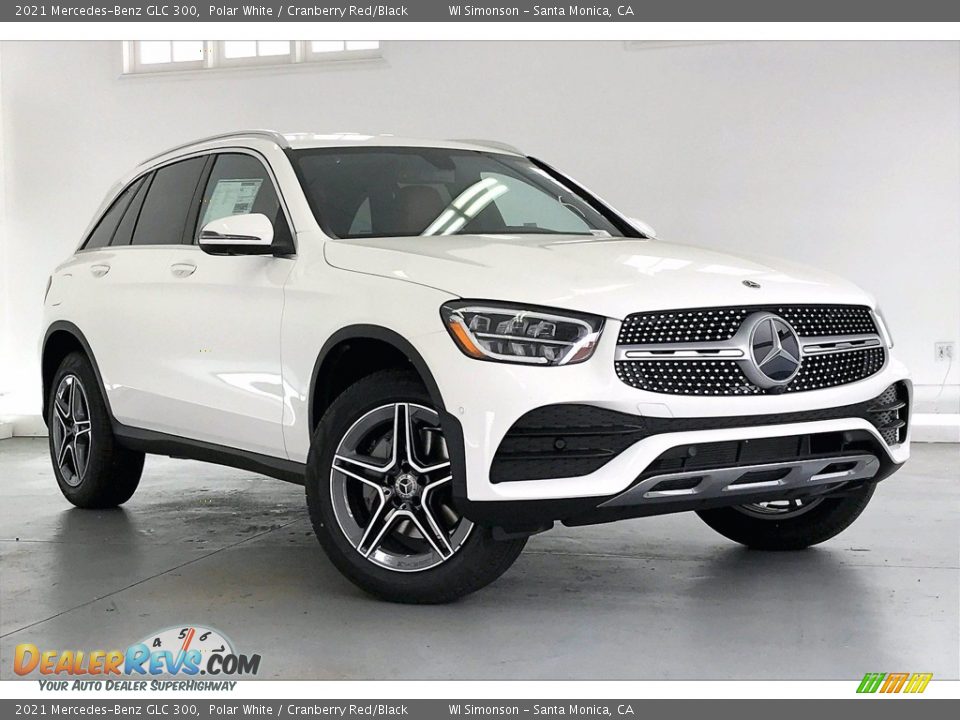 2021 Mercedes-Benz GLC 300 Polar White / Cranberry Red/Black Photo #12