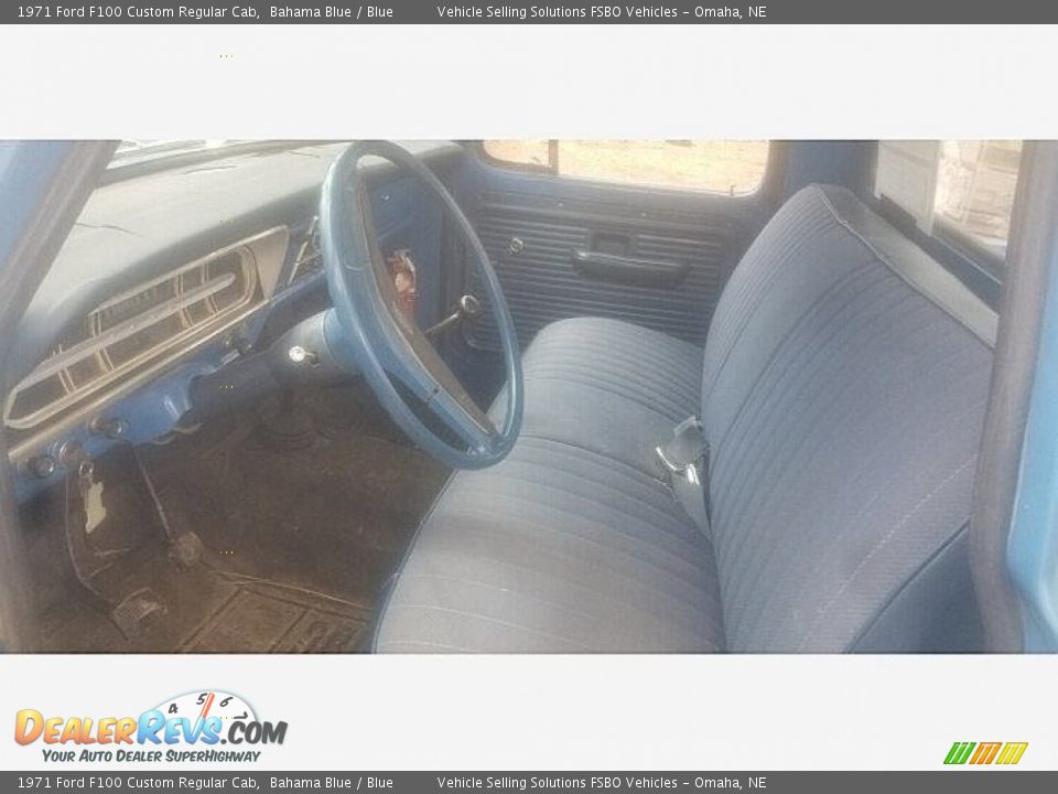 Blue Interior - 1971 Ford F100 Custom Regular Cab Photo #3