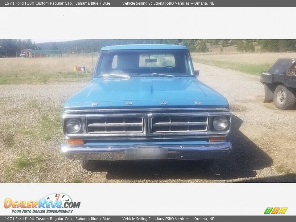 Bahama Blue 1971 Ford F100 Custom Regular Cab Photo #6