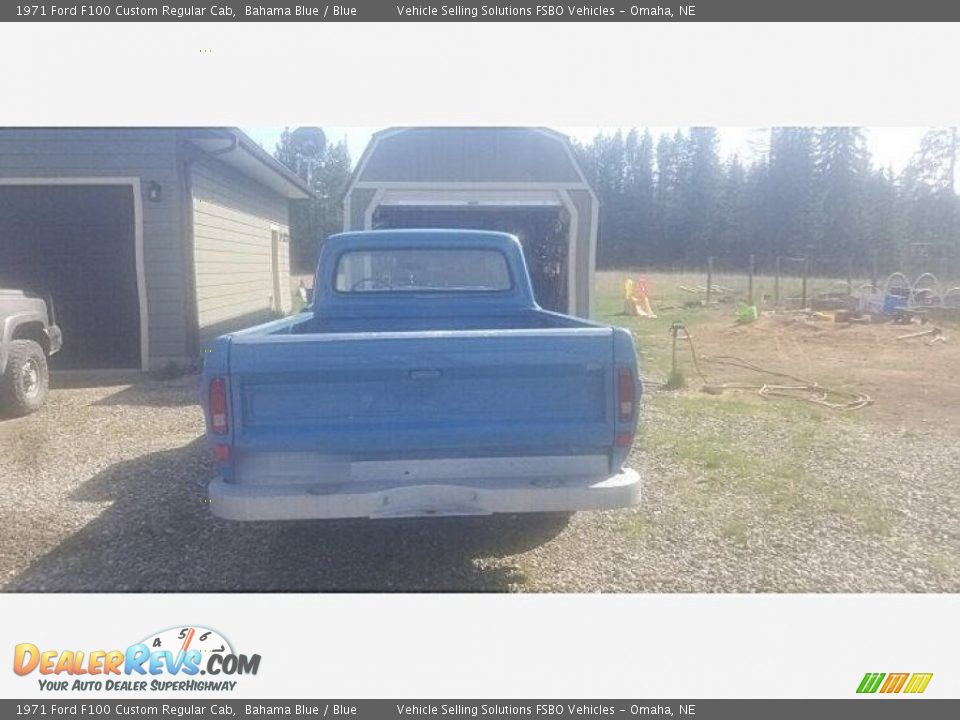 1971 Ford F100 Custom Regular Cab Bahama Blue / Blue Photo #7