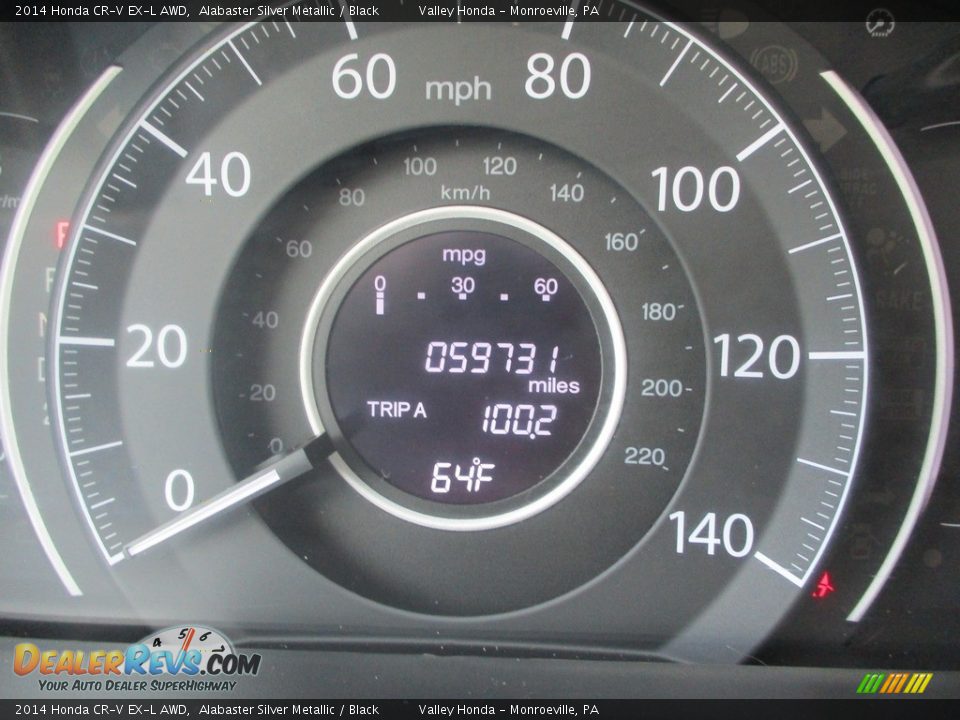 2014 Honda CR-V EX-L AWD Alabaster Silver Metallic / Black Photo #20