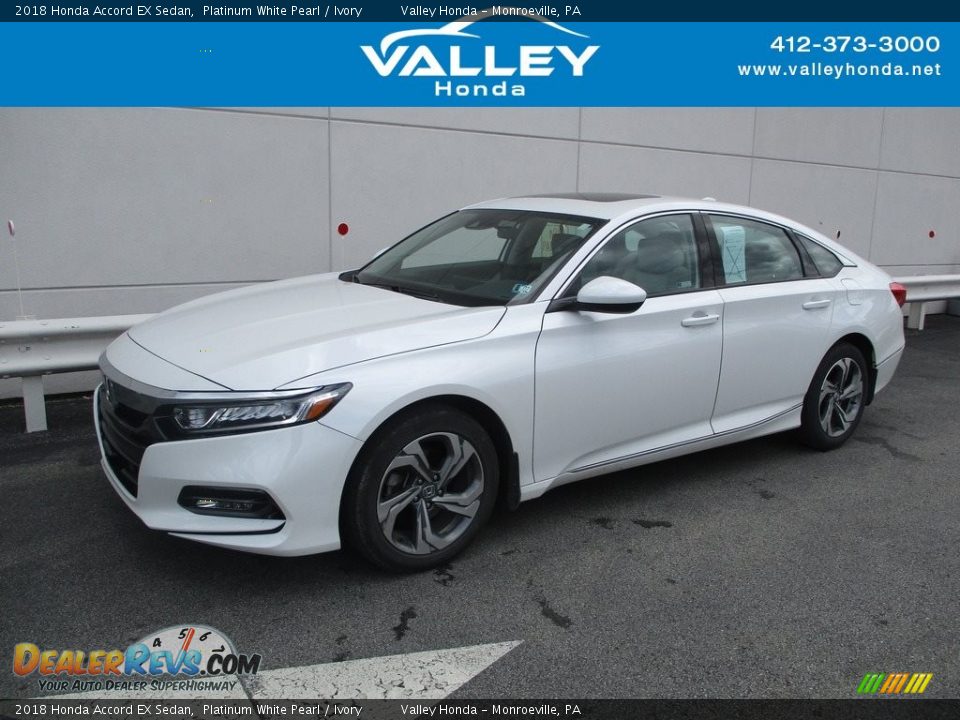 2018 Honda Accord EX Sedan Platinum White Pearl / Ivory Photo #1