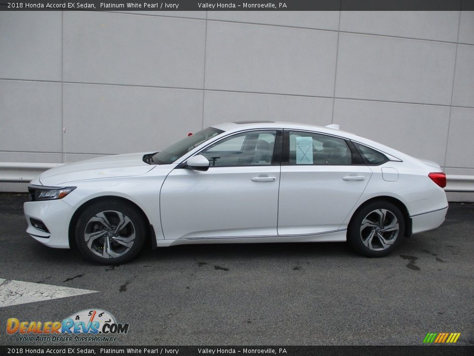 2018 Honda Accord EX Sedan Platinum White Pearl / Ivory Photo #2