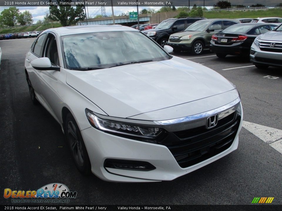 2018 Honda Accord EX Sedan Platinum White Pearl / Ivory Photo #7