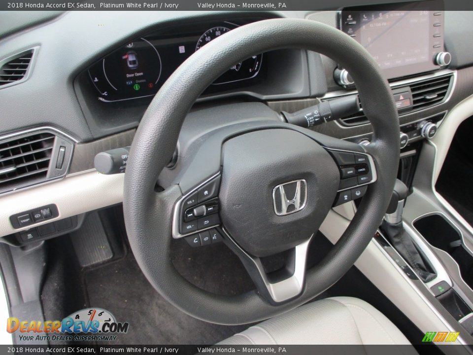 2018 Honda Accord EX Sedan Platinum White Pearl / Ivory Photo #13