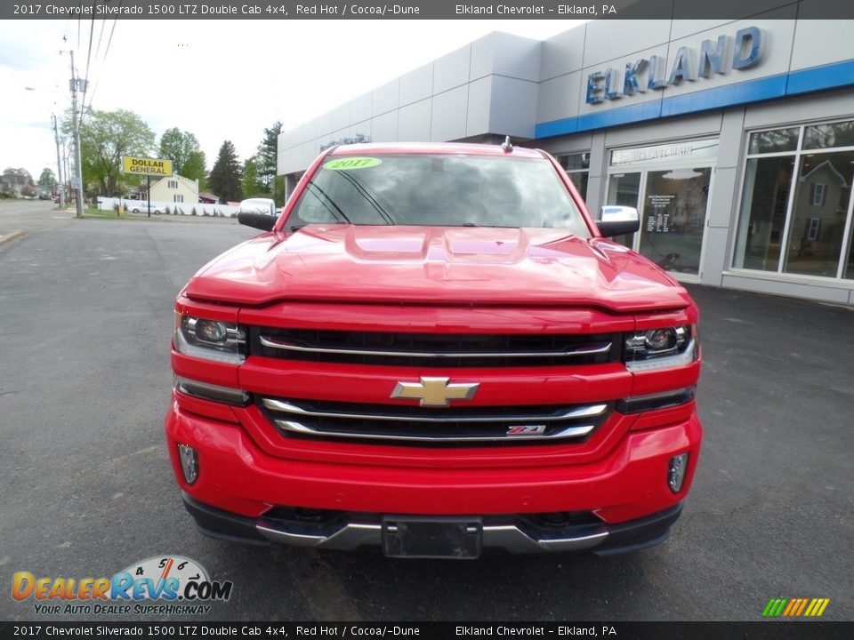 2017 Chevrolet Silverado 1500 LTZ Double Cab 4x4 Red Hot / Cocoa/­Dune Photo #2