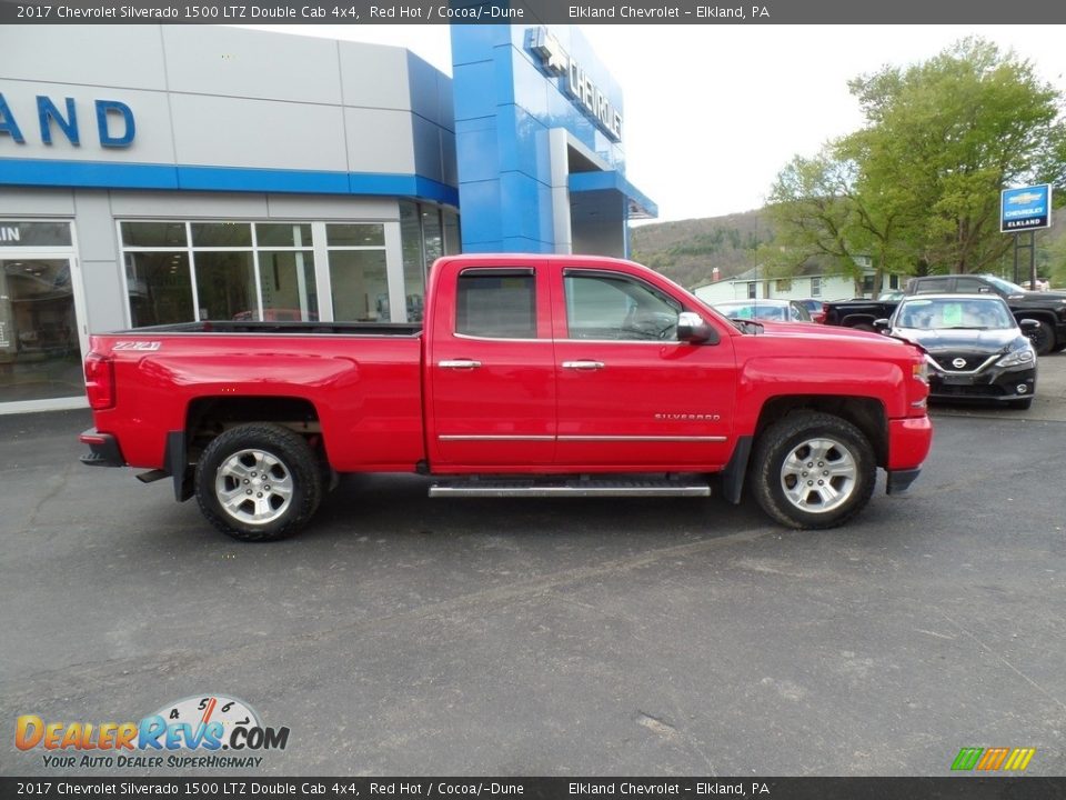 2017 Chevrolet Silverado 1500 LTZ Double Cab 4x4 Red Hot / Cocoa/­Dune Photo #4