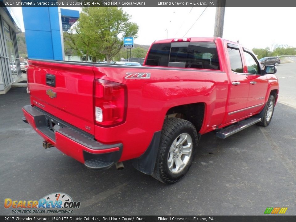 2017 Chevrolet Silverado 1500 LTZ Double Cab 4x4 Red Hot / Cocoa/­Dune Photo #5