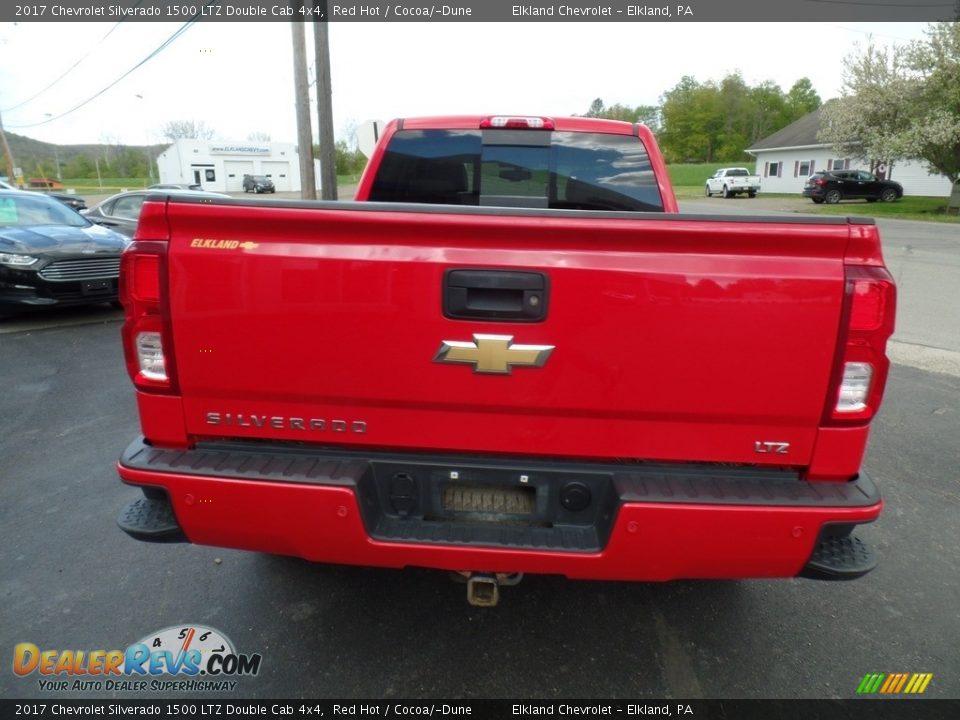 2017 Chevrolet Silverado 1500 LTZ Double Cab 4x4 Red Hot / Cocoa/­Dune Photo #6