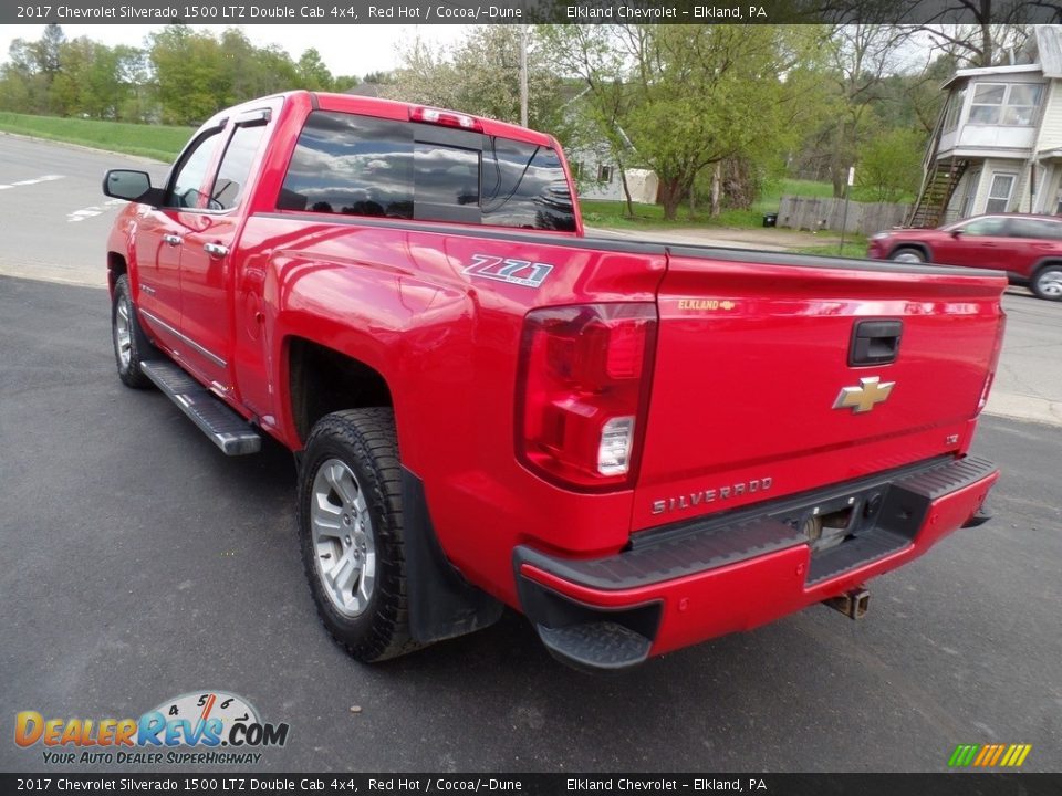 2017 Chevrolet Silverado 1500 LTZ Double Cab 4x4 Red Hot / Cocoa/­Dune Photo #7