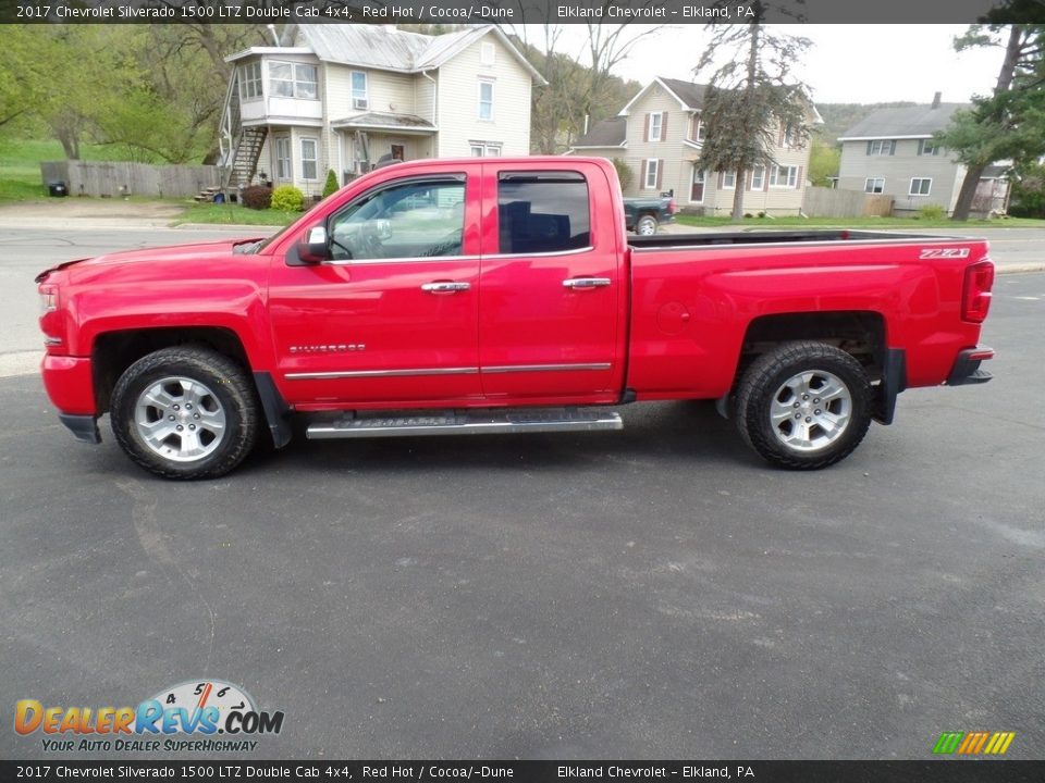 2017 Chevrolet Silverado 1500 LTZ Double Cab 4x4 Red Hot / Cocoa/­Dune Photo #8