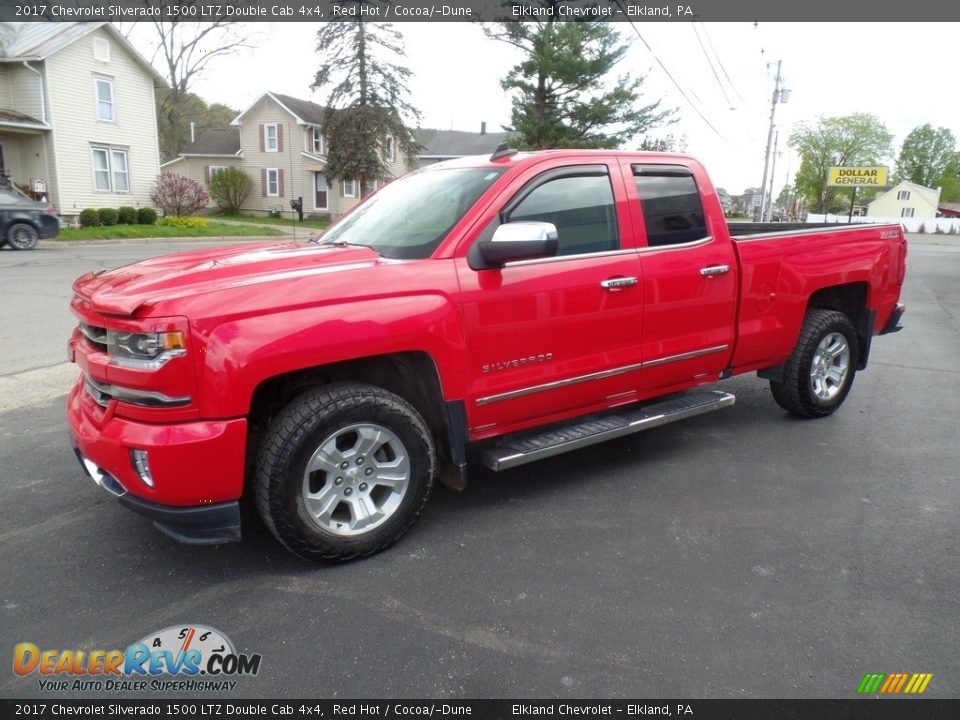 2017 Chevrolet Silverado 1500 LTZ Double Cab 4x4 Red Hot / Cocoa/­Dune Photo #9