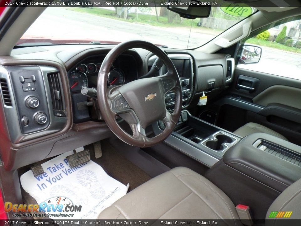 2017 Chevrolet Silverado 1500 LTZ Double Cab 4x4 Red Hot / Cocoa/­Dune Photo #19